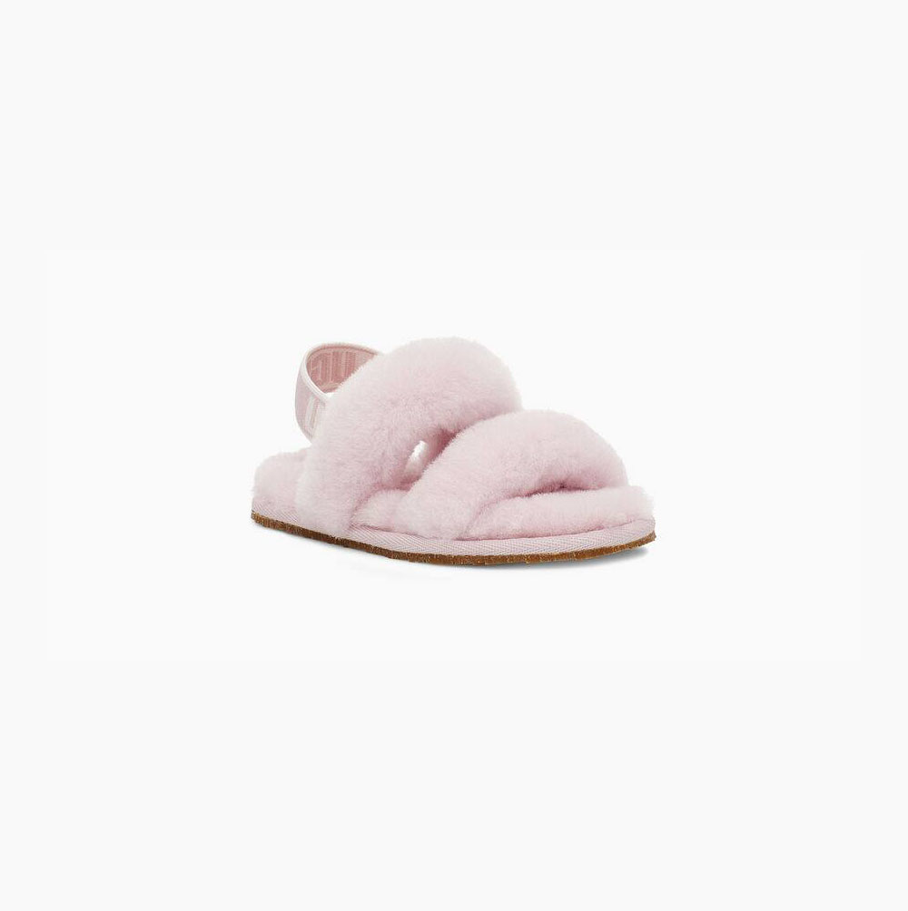 UGG Oh Yeah - Tøfler Småbarn - Grå Rosa (NO-V723)